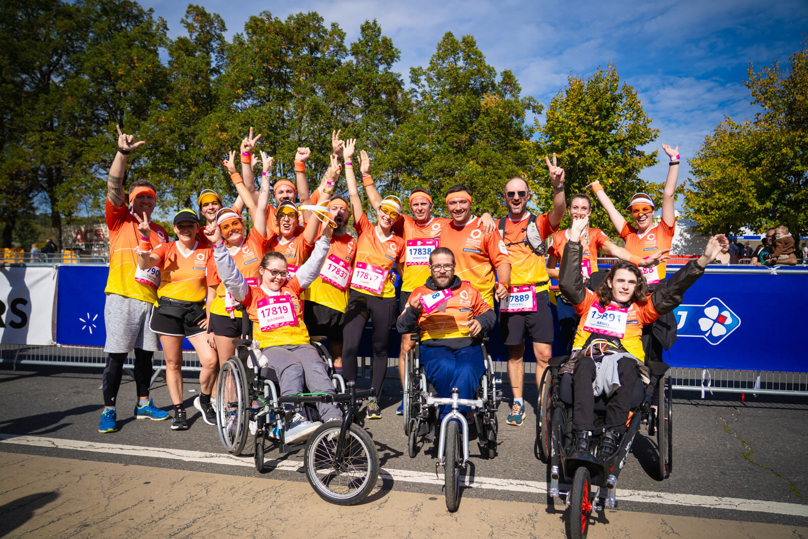 Photo équipe Harmonie Mutuelle arrivée Tours Centre