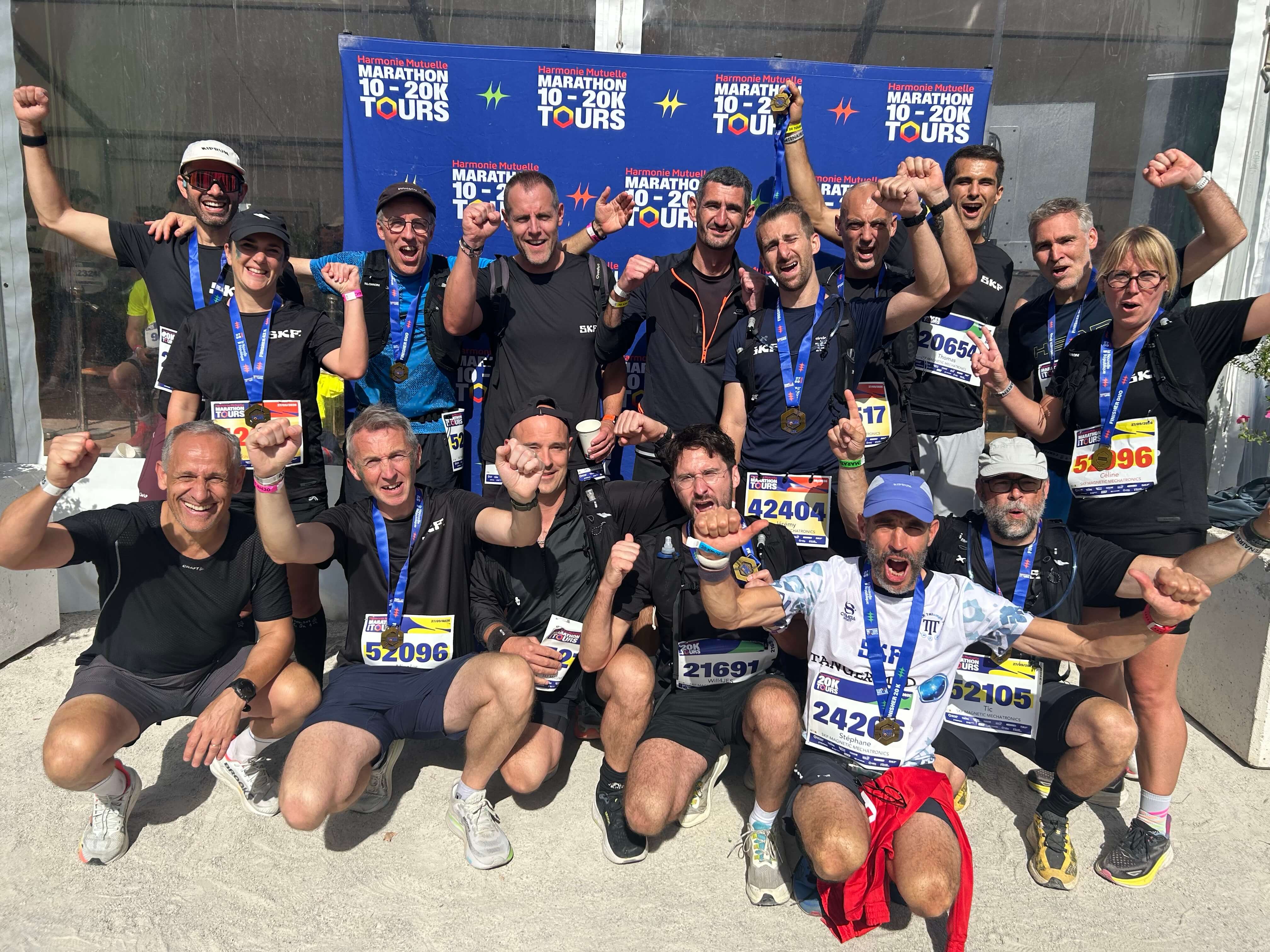 courir en équipe 