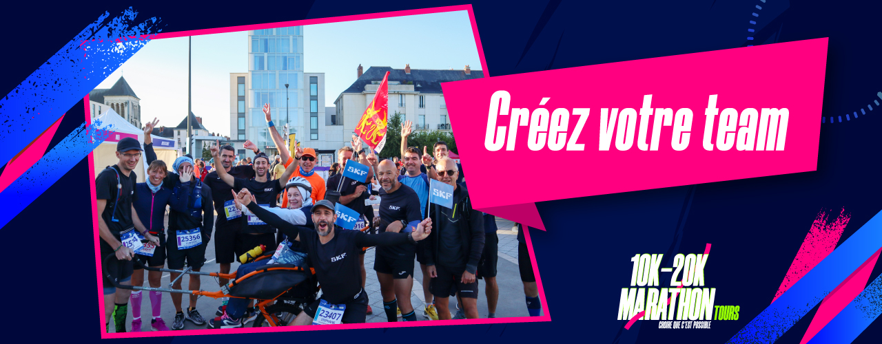 inscription team entreprises groupe marathon 10 et 20 km de Tours
